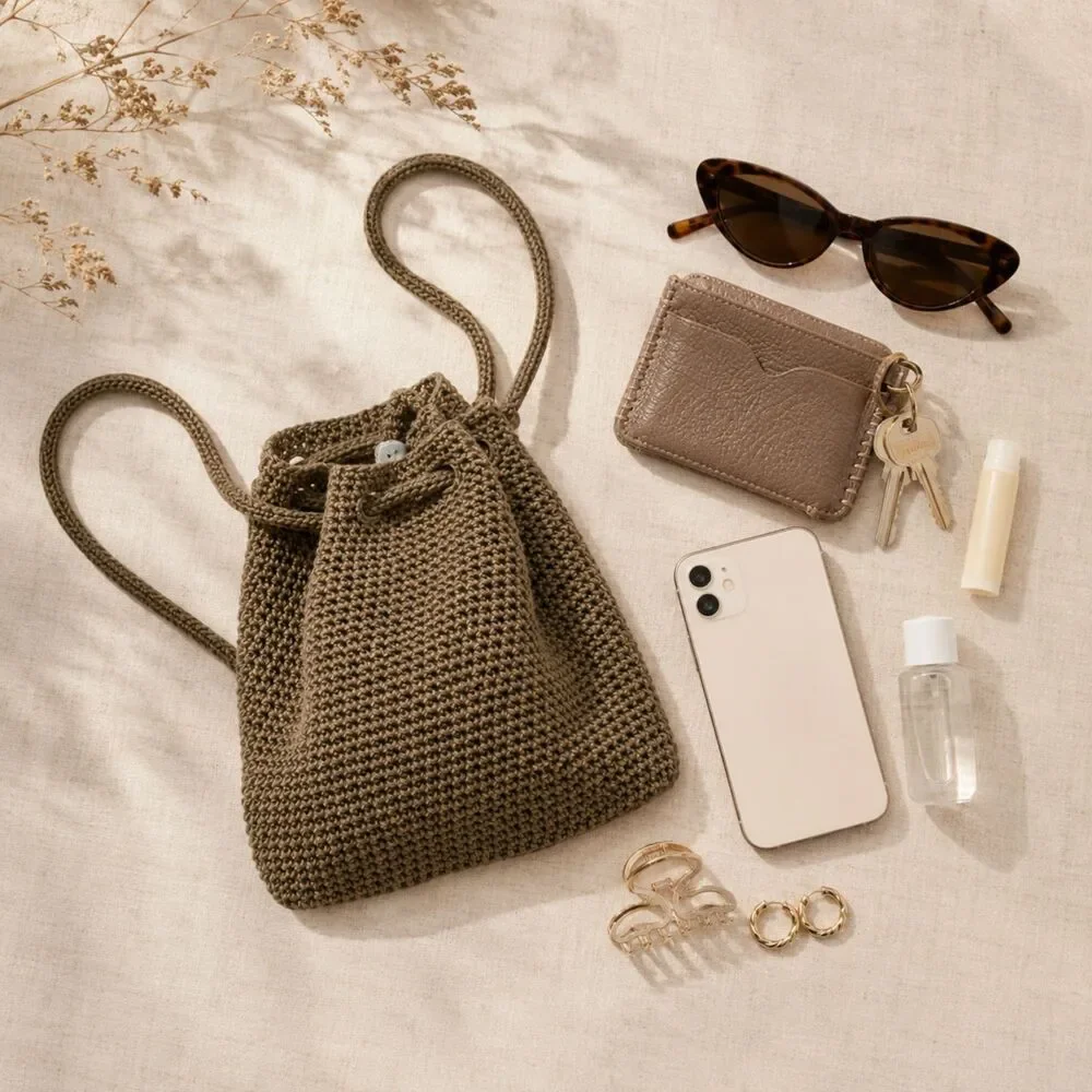 Boho Cottage Festival The Sak Crochet Mini Backpack Bag